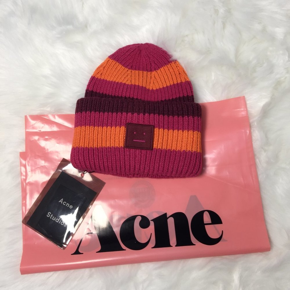 Acne Studios Pansy Beanie Multi Pink